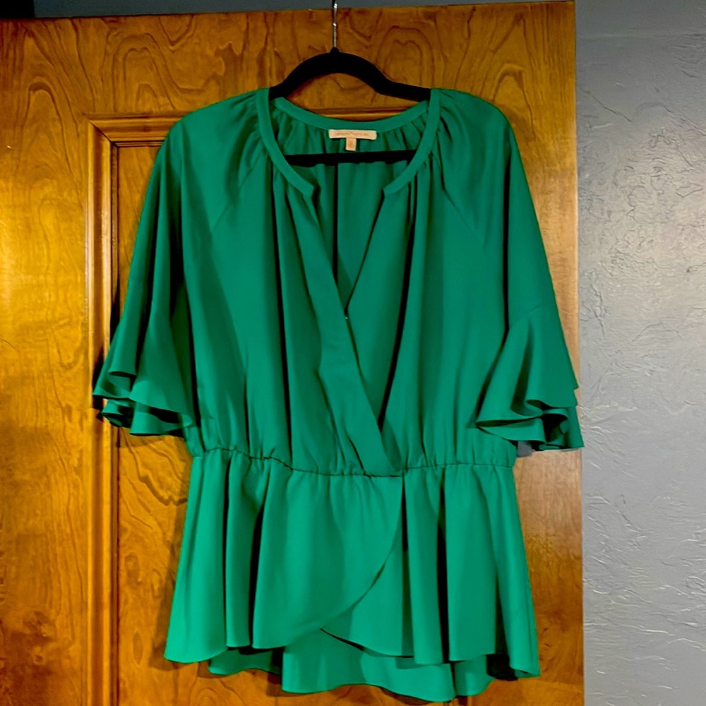 Ruffle Green Shirt